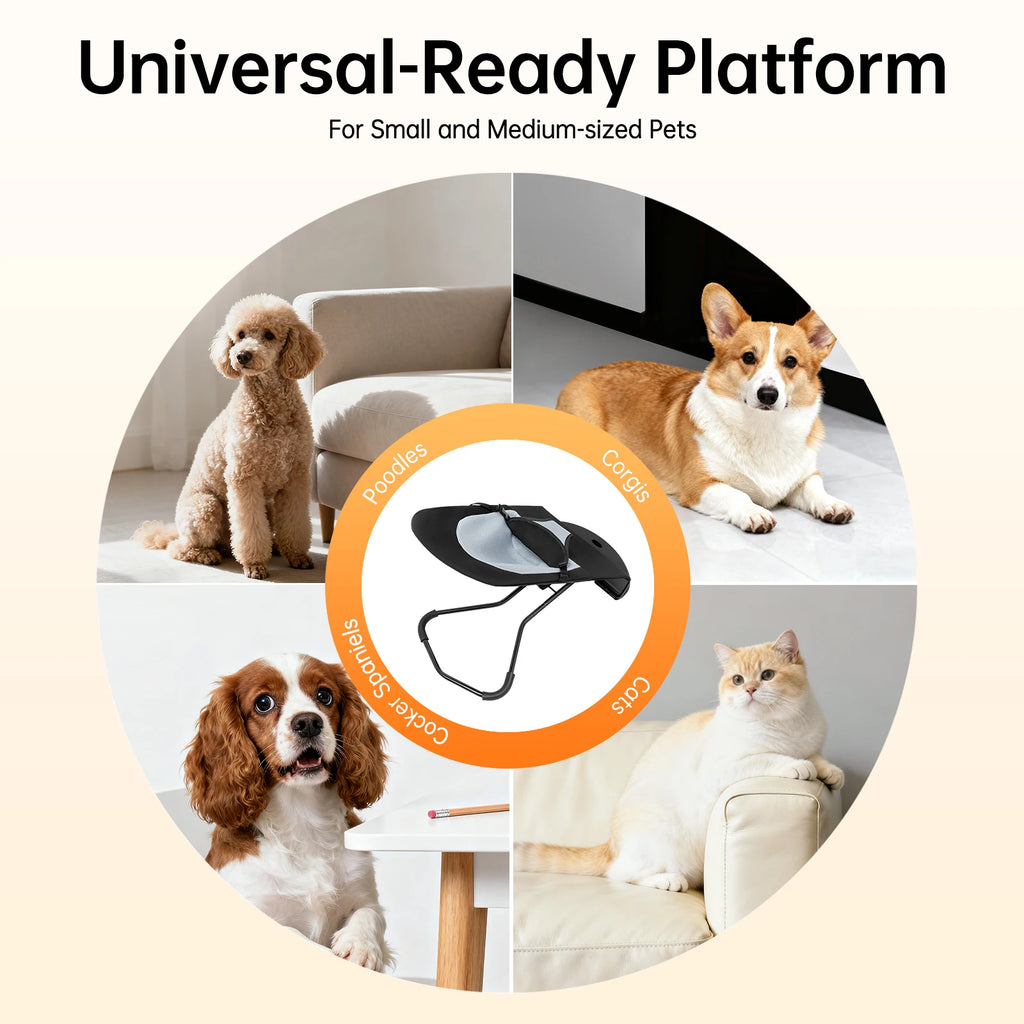 Pet Rocker, Bed Foldable, Rocking Chair Adjustable Height, Breathable, Stainless Steel Bracket