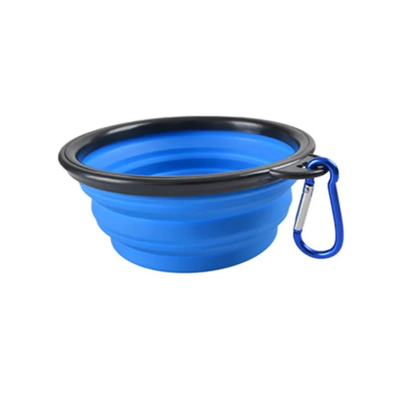 Portable Silicone Collapsible Pet Food Bowl.  Travel Outdoor Water Food Bowl