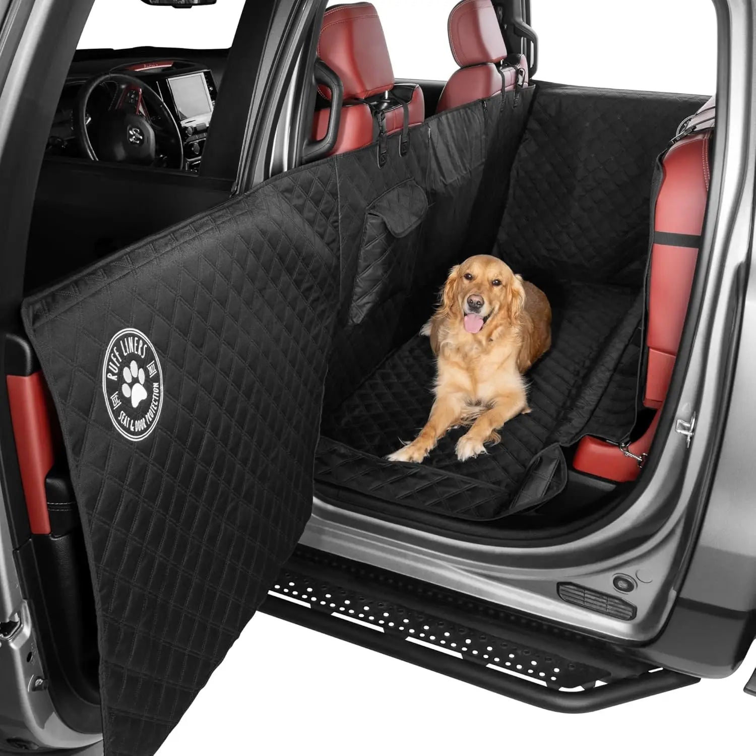 XL Waterproof Dog Hammock for Full-Size Crew Cab Trucks with Door Protection, Machine Washable