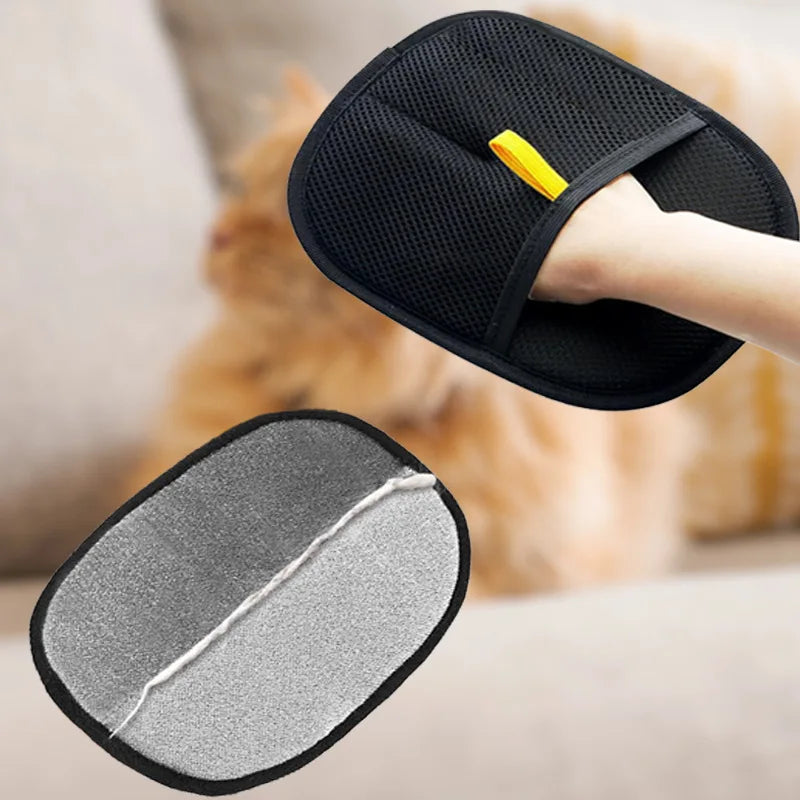Pet hair removal gloves, double-sided bristles, essential for household use, multifunctional gloves for carpets, sofas etc..
