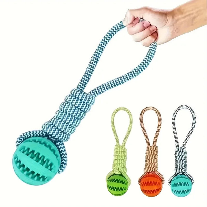 Durable Rope Dog Toy for Aggressive Chewers, Interactive Tug of War Fetch Toy, Braided Cotton Rope for Dental Health,