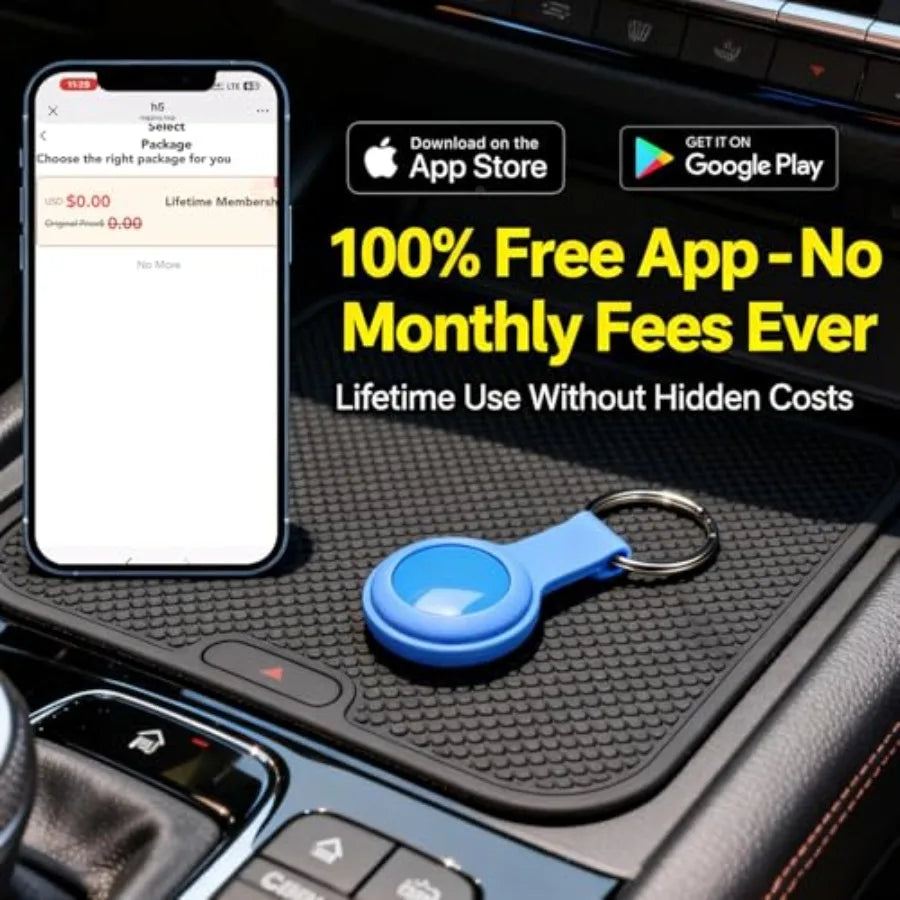 GPS Tracker for Vehicles, Cars and Pets, Real-Time Location Updates, No SIM Card, No Subscription, Long Standby Waterproof