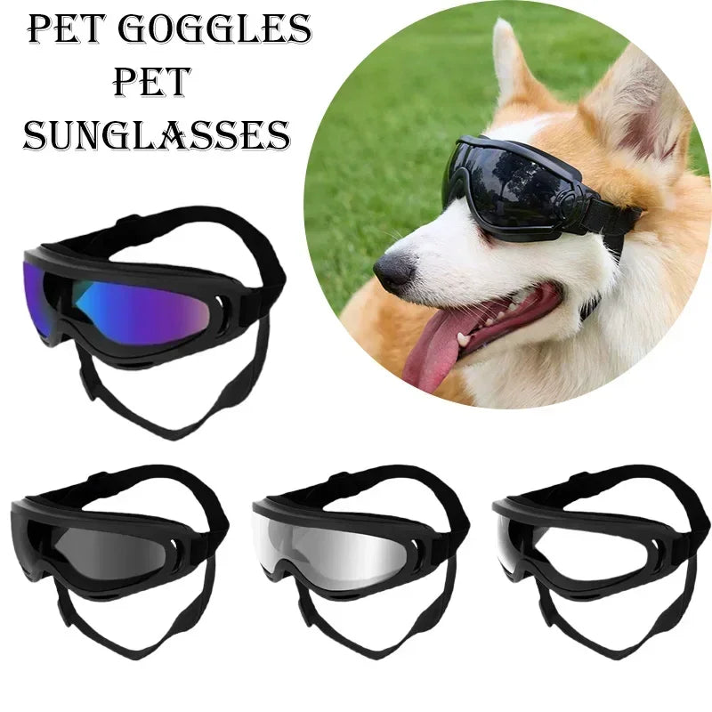 Pet Goggles Adjustable, Anti UV Glare, Windproof for Dogs.  Outdoor Hiking, Running, Beach.   All Breeds Eye Protection