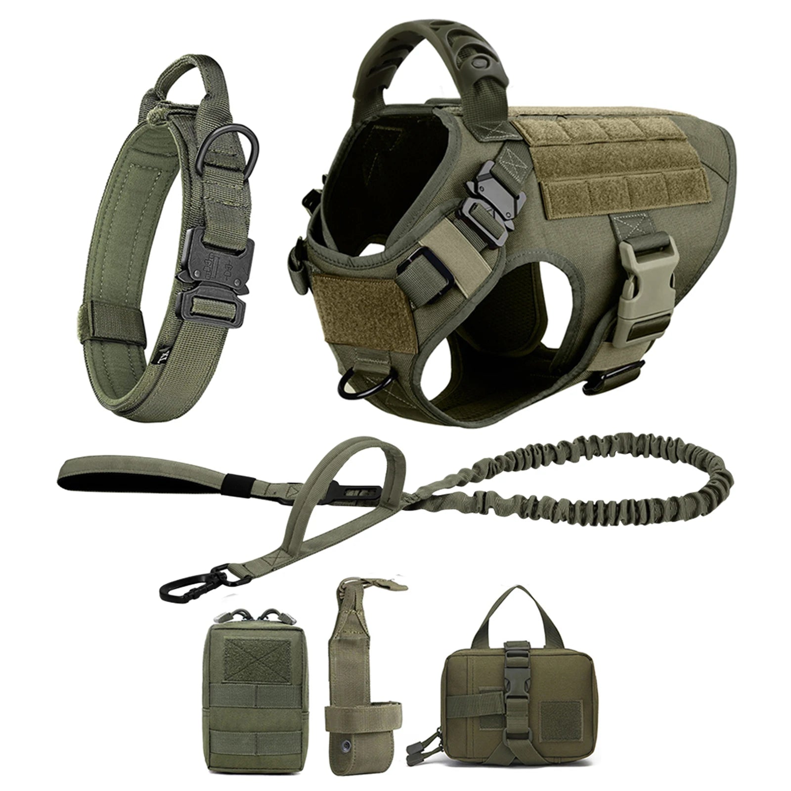 Large Dog Harness and Leash Set, Training Walking Vest Dog Harness and Collar for Medium/Large Dogs