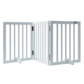 SucceBuy Free Standing Dog Gate, 3 Panels Foldable Dog Gate for Narrow Passageways, Expandable Dog Barrier