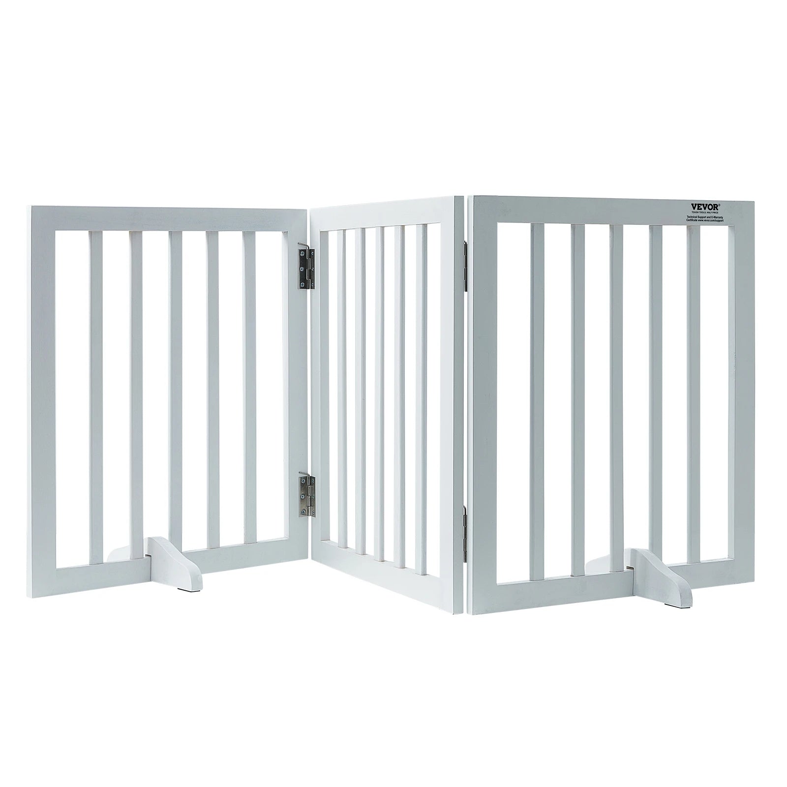 SucceBuy Free Standing Dog Gate, 3 Panels Foldable Dog Gate for Narrow Passageways, Expandable Dog Barrier