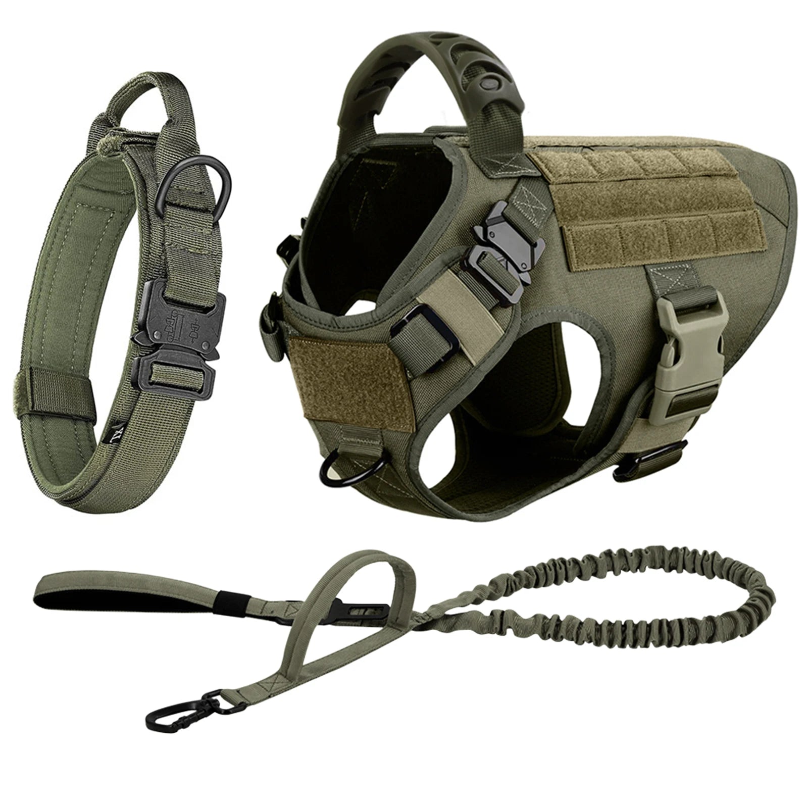 Large Dog Harness and Leash Set, Training Walking Vest Dog Harness and Collar for Medium/Large Dogs