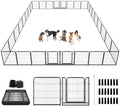 Dog Playpen, Outdoor Extra Wide 32 Piece Panels, Heavy Duty Dog Fence 40" Height Anti-Rust with Doors, Portable for RV Camping