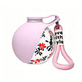 Portable Pet Water Bottle with Detachable Bowl, Cute Ball Shape - Leak-Proof & Compact, Travel Water Bottle -Stainless Steel & Silicon, Portable Travel Water Dispenser with Wrist Strap