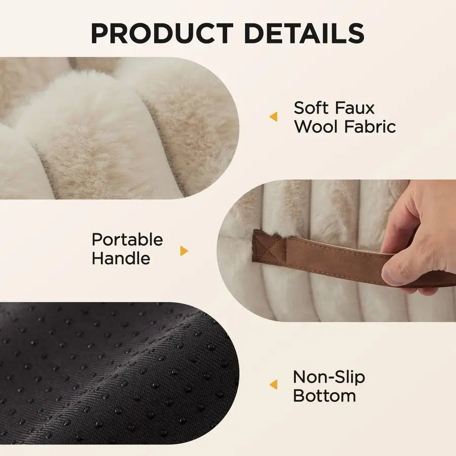 Plush Pet Sofa, Cat and Dog Bed, Removable Washable Cover, Supportive Pet Sofa