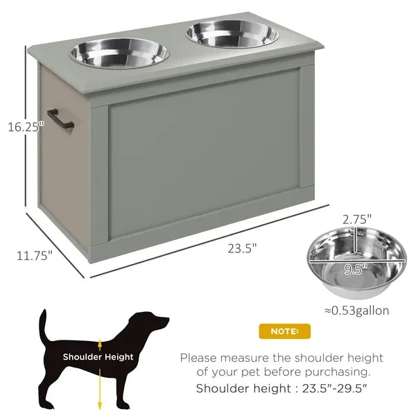 Raised Dog Feeding Station, Large Dogs