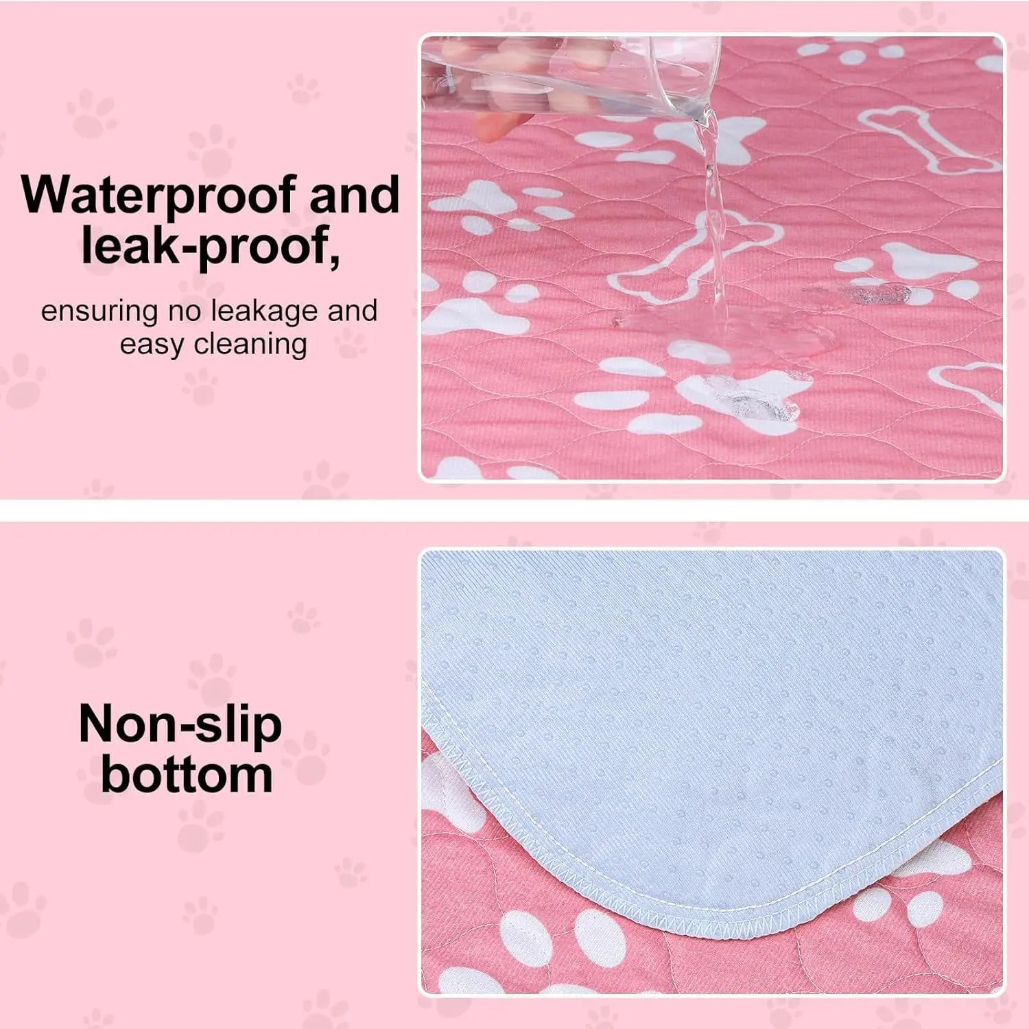 4 Pack Washable Dog Pee Pads, Reusable Waterproof Training Mats for Small Medium Pets, 36x41 Inches