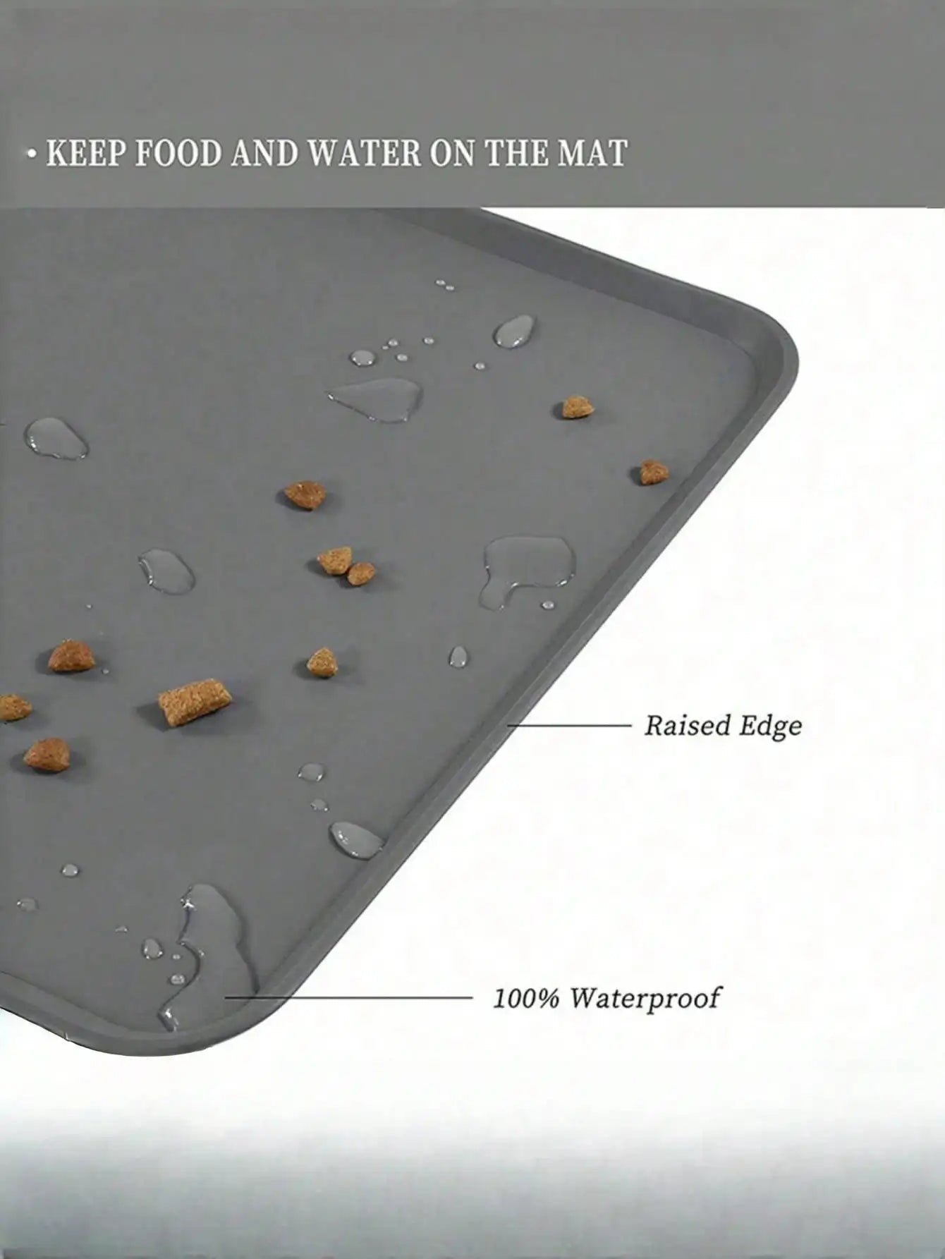 Waterproof Silicone Pet Feeding Mat - Non-Slip, Easy Clean, Durable for Dogs & Cats