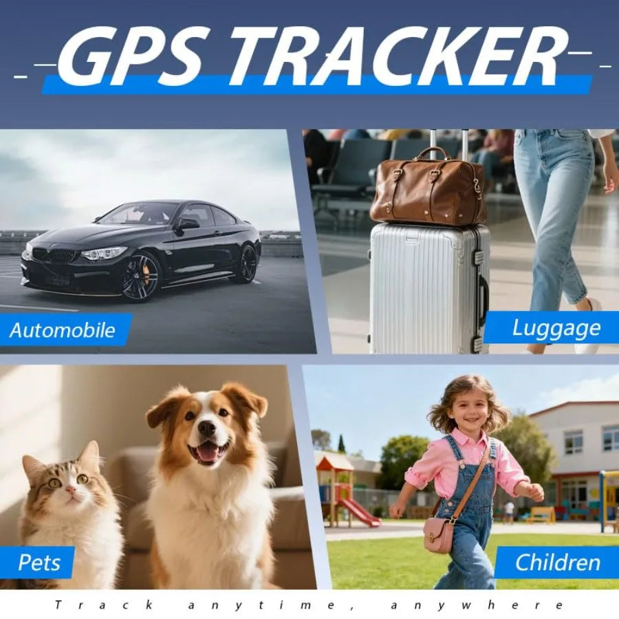 GPS Tracker for Vehicles, Cars and Pets, Real-Time Location Updates, No SIM Card, No Subscription, Long Standby Waterproof