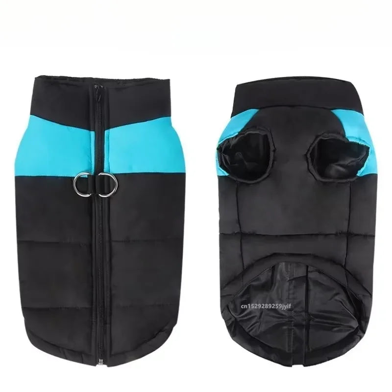 Waterproof Warm Dog Clothes, Winter Vest Padded, Zipper Jacket for Small Medium, Big Dogs Outfit