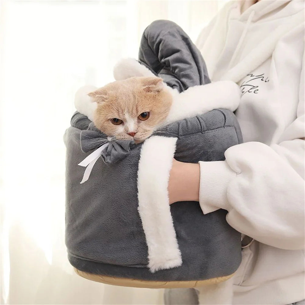 Outdoor Travel Chihuahua Puppy Dog Carrier, Backpack, Winter Warm Pet Carrying Bags for Small Dogs, Cat Nest