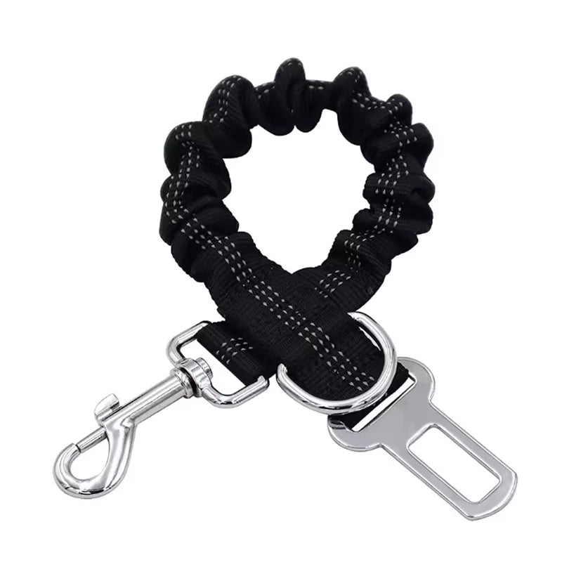 Dog Pet Car Safety Seat Belt, Elastic Buffer Traction Rope, Dog Safety Leash for Vehicle Travel
