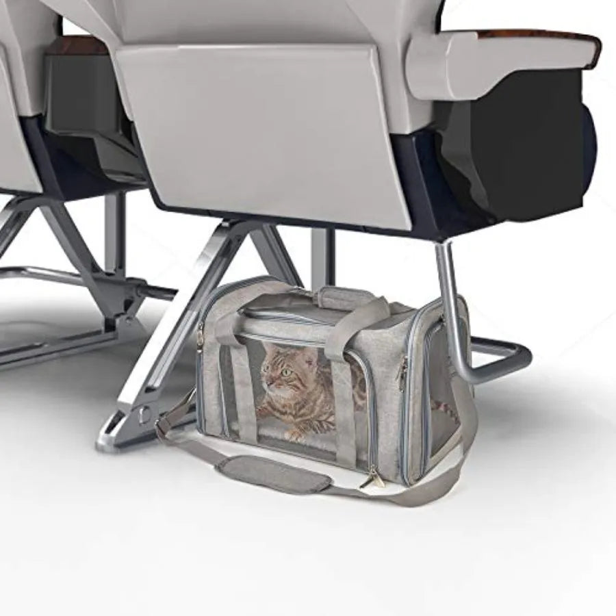 Pet Carrier For Small/Medium, Up To 15lbs, TSA Airline Approved
